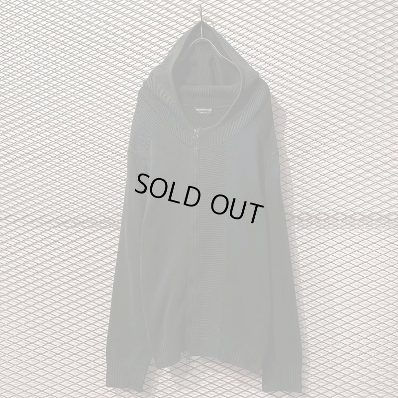 画像1: EMPORIO ARMANI - Over Zip-up Knit Hoodie