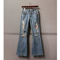 TRUE RELIGION - Patchwork Flared Denim Pants