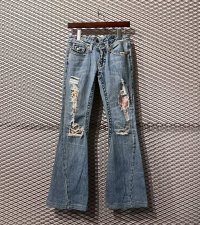TRUE RELIGION - Patchwork Flared Denim Pants
