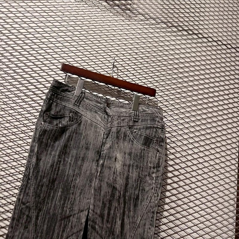 画像2: semantic design - Bleached Flared Denim Pants