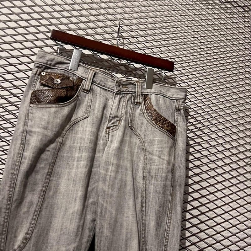 画像2: semantic design - Python Switching Flared Denim Pants