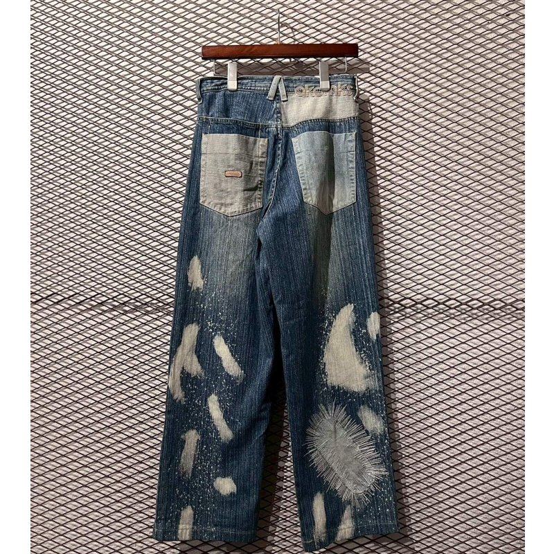画像6: Akademiks - 00's Repaired＆Bleached Denim Pants