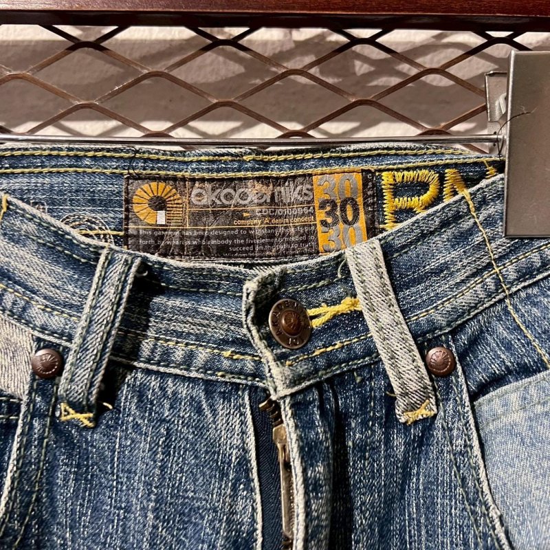 画像5: Akademiks - 00's Repaired＆Bleached Denim Pants