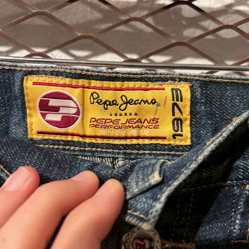 画像5: PEPE JEANS - 00's Quilting Switching Wide Denim Pants