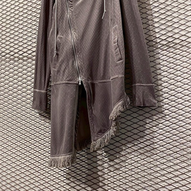 画像3: TORNADO MART - Python＆Fringe Long Velour Hoodie