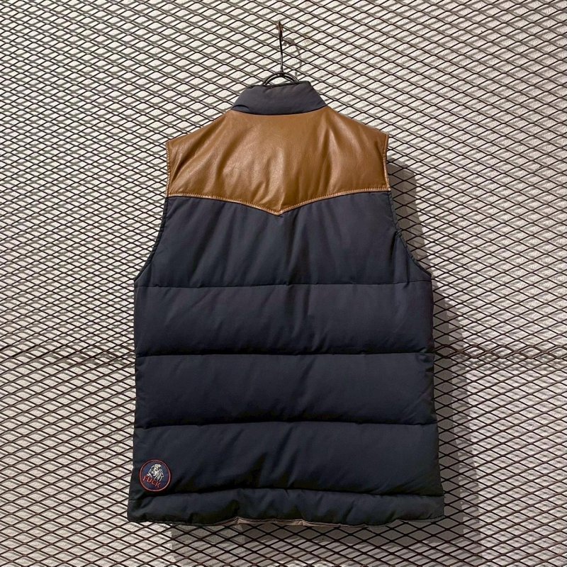 画像6: HYSTERIC GLAMOUR - 00's Leather Switching Down Vest