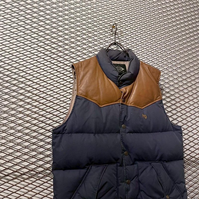 画像2: HYSTERIC GLAMOUR - 00's Leather Switching Down Vest