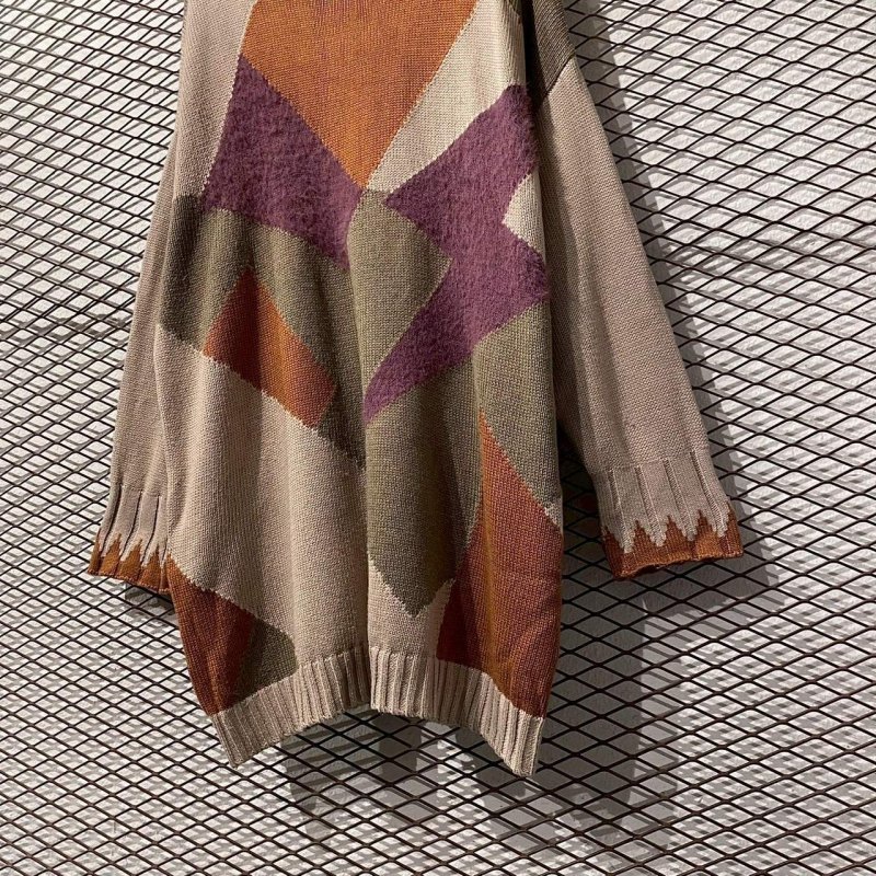 画像3: SUPER LADY - Geometric Pattern Long Knit