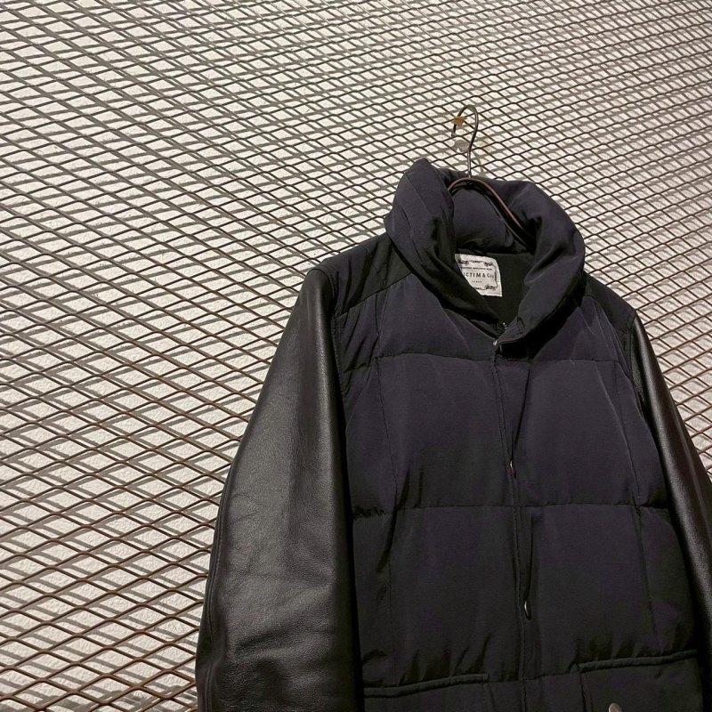 画像2: VICTIM - Cowhide Leather Switching Down Jacket