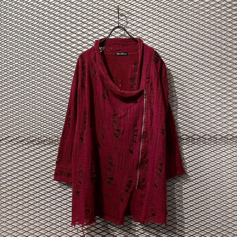 画像1: HYSTERIC GLAMOUR - Damaged Zip-up Knit