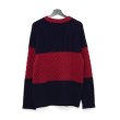 画像5: bukht - Navy / Wine Red フィッシャーマンニット (5)