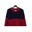 画像6: bukht - Navy / Wine Red フィッシャーマンニット (6)