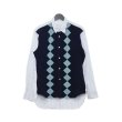 画像4: COMME des GARCONS SHIRT - Navy / White ニット切替シャツ (4)