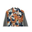 画像6: COMME des GARÇONS SHIRT - Navy / Gray 虎柄切り替えジップアップシャツ (6)