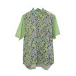 画像1: COMME des GARÇONS SHIRT - Green 総柄半袖シャツ (1)