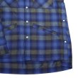 画像3: yotsuba - Cotton & Rayon Shadow Check Shirt [Blue] (3)