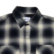 画像4: yotsuba - Cotton & Rayon Shadow Check Shirt [Black] (4)