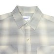 画像4: yotsuba - Cotton & Rayon Shadow Check Shirt [Gray] (4)