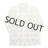 画像: yotsuba - Cotton & Rayon Shadow Check Shirt [Gray]