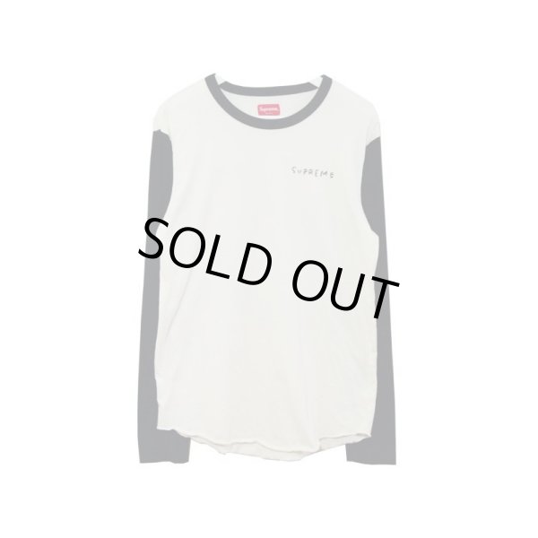 画像2: Supreme - White / Black Daniel Johnston プリントロングTシャツ (2)