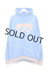 画像: Supreme - Blue カレッジロゴ入りステッチデザインパーカー