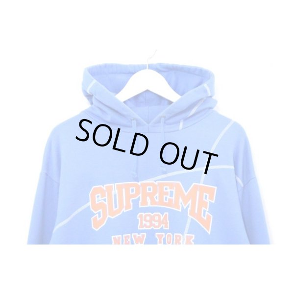 画像3: Supreme - Blue カレッジロゴ入りステッチデザインパーカー (3)