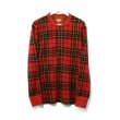 画像2: Supreme - Red チェック柄コットンニットカットソー (2)