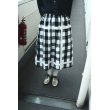 画像2: robe de chambre COMME des GARÇONS - Black / White チェック柄切り替えデザインスカート (2)