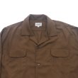 画像3: yotsuba - Rayon Open Collar Shirt [Brown] (3)