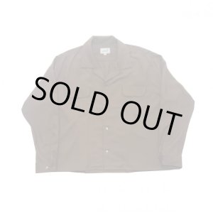 画像: yotsuba - Rayon Open Collar Shirt [Brown]