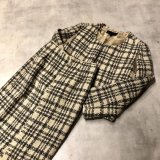 画像: COMME des GARCONS - Beige / Black ノーカラージャケットセットアップ