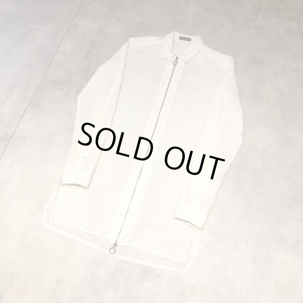 画像1: KRISVANASSCHE - White ジップアップシャツブルゾン (1)