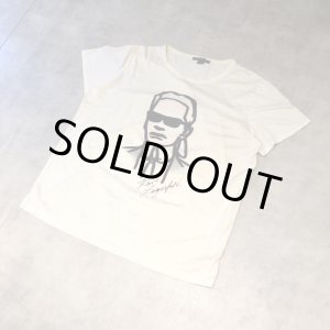 画像: Karl Lagerfeld × H＆M - White カールラガーフェルドプリントTシャツ