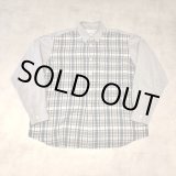 画像: COMME des GARCONS SHIRT - Gray チェック柄切り替え長袖シャツ