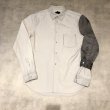 画像1: COMME des GARCONS HOMME PLUS - White × Gray 袖レイヤードデザイン長袖シャツ (1)