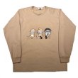 画像1: TIKA - "Three wise monkeys" Long Sleeve Tee 【Beige】 (1)