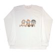 画像1: TIKA - "Three wise monkeys" Long Sleeve Tee 【White】 (1)