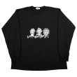 画像1: TIKA - "Three wise monkeys" Long Sleeve Tee 【Black】 (1)