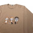 画像3: TIKA - "Three wise monkeys" Long Sleeve Tee 【Beige】 (3)