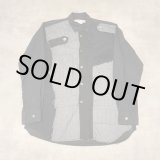 画像: COMME des GARCONS SHIRT - Black パッチワークデザイン長袖シャツ