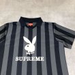 画像3: Supreme × Play Boy - Black ストライプ柄半袖ゲームシャツ (3)