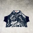 画像1: 【10%OFF】HIRO - Black 総グラフィックビックシルエットTシャツ (1)