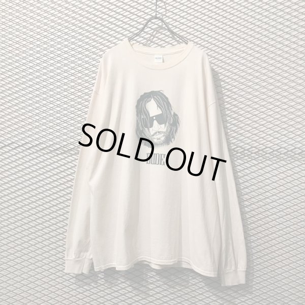 画像1: Used - "DUDE" Long sleeve Tee (Ivory) (1)