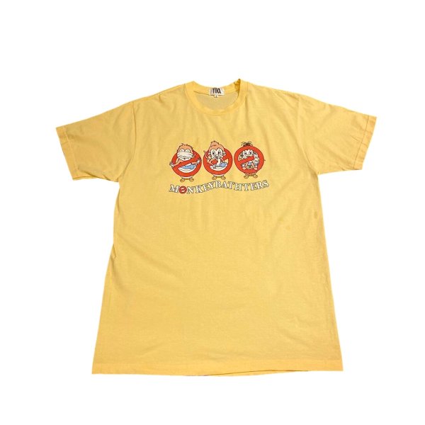 画像1: TIKA - "Three wise monkeys" Busters Big Tee【YELLOW】 (1)