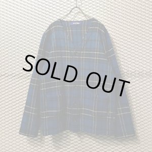 画像: JUNYA WATANABE MAN - Check Nocollar Jacket (Blue)