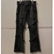 画像1: BLACKTAI - Frayed Flared Design Pants (1)