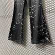 画像3: TORNADO MART - Paint Flared Denim Pants (Black) (3)