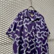 画像2: DOUBLE RAINBOUU - Thorny Aloha Shirt (Purple) (2)