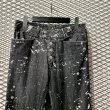 画像4: TORNADO MART - Paint Flared Denim Pants (Black) (4)