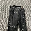 画像2: TORNADO MART - Paint Flared Denim Pants (Black) (2)